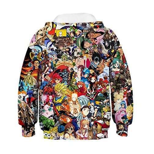 OLIPHEE Fashion Anime Hoodies Men/Women Sweatshirt Killua Harajuku Clothes  Juvenile Black 2XS : Amazon.co.uk: Fashion